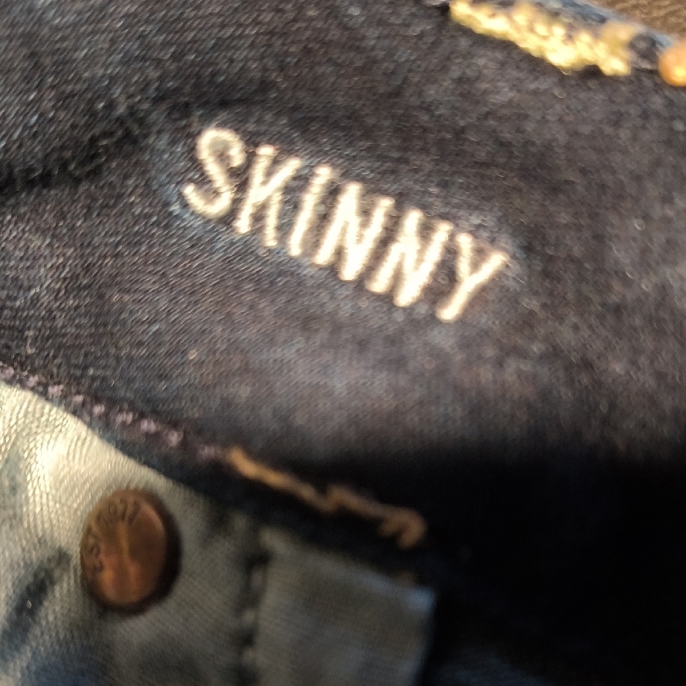 Super Stretch Skinny w/30.5" Inseam Mid Rise American Eagle Size 14 Denim sac309 - Picture 5 of 7